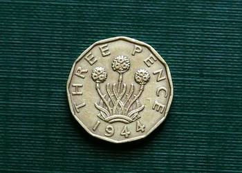 WIELKA BRYTANIA - 3 pensy, 1944r