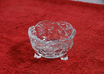 Vintage Szklana Cukiernica / Patera na Nóżkach – Retro PRL