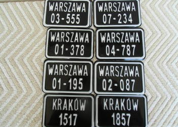 Tablice Rej.do Retro rowerów - Replika z lat 1947/1960 r.