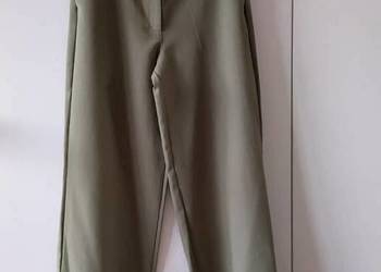 Spodnie eleganckie khaki 40 L szerokie nogawki