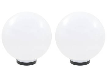 Lampy zewnętrzne LED 2 szt. kule 30 cm PMMA WM-50656