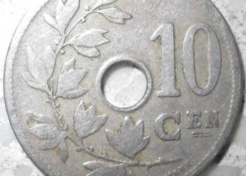 BELGIA-10 CENTIMES-1904 r-COPPER-NICKEL