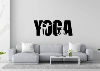 NAKLEJKA NA ŚCIANĘ YOGA 120cm X 50cm OZDOBNA NAKLEJKA BEZ TŁA - PLOTER