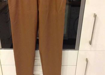 Legginsy skórzane damskie rozm / S Karmelowe Nowe