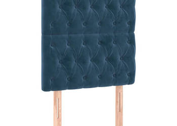 Zagłówek do łóżka z LED ciemnoniebieski 80x7x118/128 cm WM-3122794