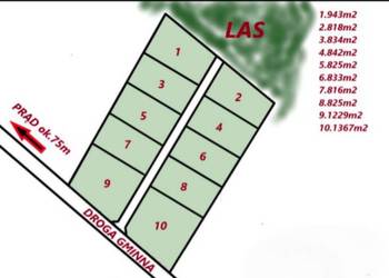 Sprzedam. Działki  od  816 do 1337 m2  z warunkami zabudowy.