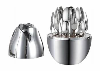 139 zł Sztućce 24 elementy marmur, złote i szare Bella Rosa