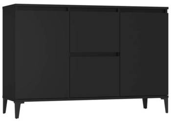 Szafka czarna 104x35x70 cm materiał drewnopochodny WM-806113