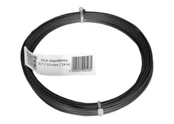 Drut wiązałkowy powlekany PCV - 0,7 / 1,0 mm / 24 m - antracyt , zielony