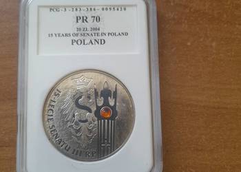 Moneta srebrna "15-lecie Senatu III RP" 20 zł z 2004 r.