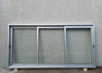 okno do kontenera, przesuwne w bok z aluminium podawcze