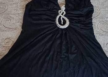 Bluzka czarna zawiązywana na szyi M