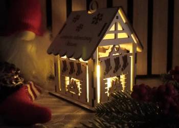 Lampion adwentowy z imieniem - kominek