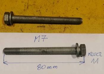 śruba mocująca M7 x 1 długość 80mm