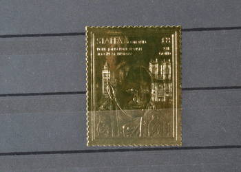 Znaczki. Papież Jan Paweł II Staffa Wyspy Szkockie ** Złota Folia