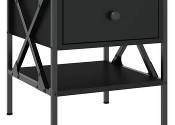 Stolik nocny czarny 40x42x45 cm materiał drewnopochodny WM-825953