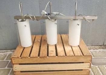 Nowoczesna lampa wisząca potrójna | szklane tuby | chrom | stal szczotkowan