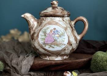 Dzbanek imbryk porcelana PRL 0,5 l.