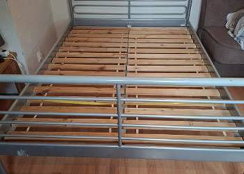 Kultowe łóżko metalowe IKEA LOGGA 140x200cm - kompletne
