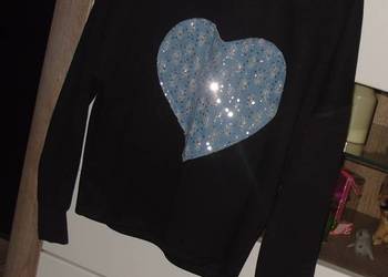 MY  wiosenna bluza STYLE z Sercem jeans_cekiny r. M/L