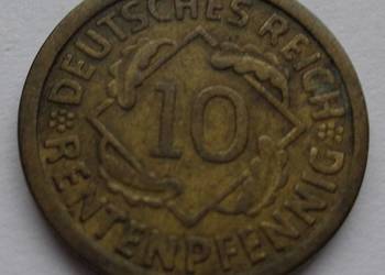 Moneta 10 pfennig J 1924