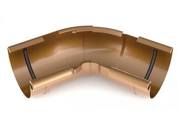 Bryza PVC Narożnik wewnętrzny regulowany 125 mm miedziany