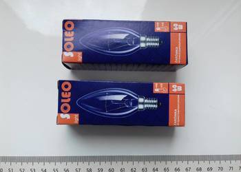 Żarówka wolframowa E14 60W Soleo w pudełku, kolor przezroczysty, nieużywane