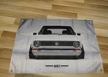 VW Garbus typ 1,golf 1,2,3,4,5,6 GTI baner materiałowy