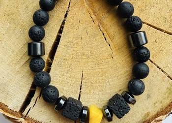 Bransoletka męska z kamieni naturalnych