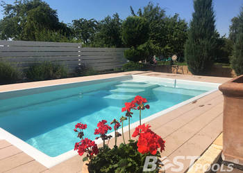 BLACK WEEK, poliestrowy basen KRETA 4x2.5x1.4m z filtracją, PROMOCJA