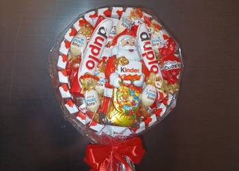 Słodki box Bukiet ze słodyczy Kinder Lizak na święta