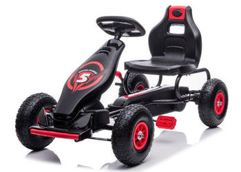 BAWIBUS.PL pojazd GOKART NA PEDAŁY pompowane koła auto jeździk G18 czerń