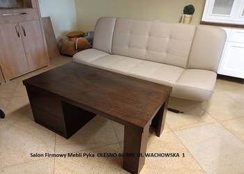 -70% Okazja Stolik KAWOWY 130cm dębowy z SZUFLADAMI- Outlet= MEBLE PYKA