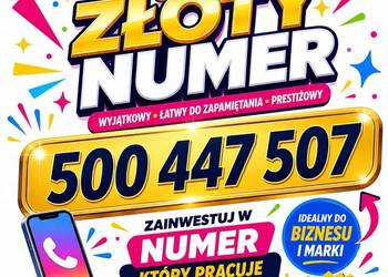 500_447_507 Złoty Numer Prosty Łatwy do Zapamiętania Starter Orange !
