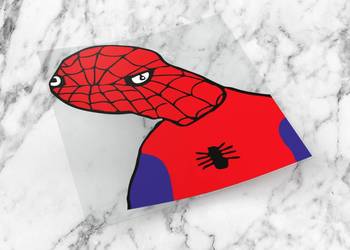 Naklejka SPODERMAN 8 x 8 cm spiderman meme marvel