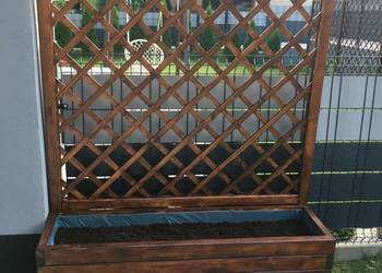 Donica ogrodowa z pergolą, drewniana