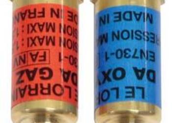 Zestaw 2 ograniczników płomienia OX & AD + 4 kołnierze (Ø <gt /> 6,3 mm) 0…