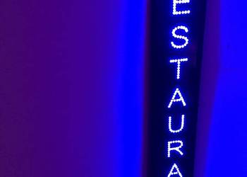 Neon szyld reklama LED 150x20cm RESTAURACJA zewnętrzna NOWA