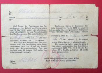 ( 1351 ) Dokument W Języku Niemieckim i Litewskim, Gładki