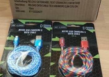 USB-A micro USB NOWE KABLE RE-LOAD Micro USB 2,5 m 120 sztuk