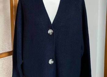 Granatowy bawełniany sweter kardigan Tom Tailor XL jak nowy