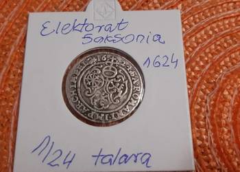 moneta srebrna Elektorat Saksonii z 1624r