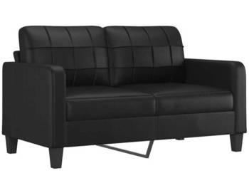 vidaXL 2-osobowa sofa, czarna, 140 cm(SKU:359117)