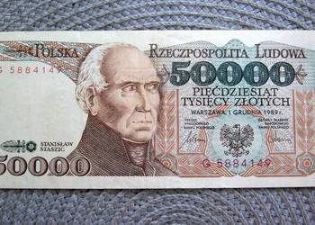 Polska 50000 zł 1989r - seria - G -Staszic