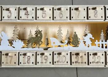 Kalendarz adwentowy ze sklejki