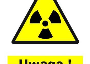 Naklejka Uwaga! Materiały radioaktywne 10 x 15 mm GF012
