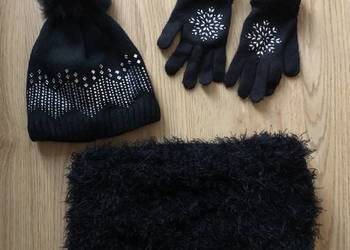 Czarny komplet zimowy dla kobiety