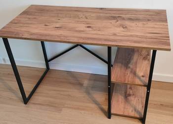 Metalowe biurko z półkami BLUE CAPE Sosna