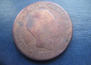 Stare monety 10 centym 1878 Hiszpania /3