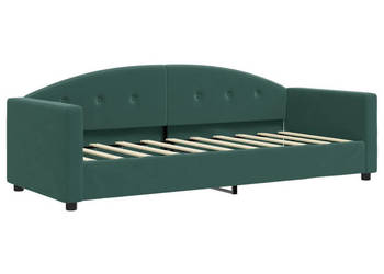 Sofa z funkcją spania ciemnozielona aksamitna 80x200 cm WM-354131